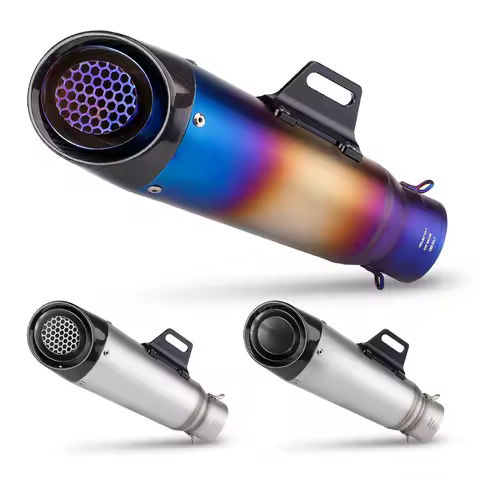 Project 51mm Universal Motorcycle Exhaust Carbon Muffler with DB Killer For CB500F ZX4R NINJA400 R6 