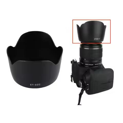 ET-60 II Lens Hood 58mm Is Applicable To Canon 1200D Camera 55-250mm 75-300mm f/4-5.6 IS lens Camera