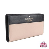 (CHAT BEFORE PURCHASE)NEW AUTHENTIC INSTOCK  KATE SPADE STACI LARGE SLIM BIFOLD WALLET COLORBLOCK KC510 WARM BEIGIE