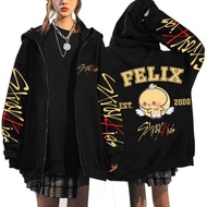 Hoodie Zipper Stray Kids Kpop SKZ Unisex Premium Oversize Korean Style Jacket SKZOO Karma Bangchan L