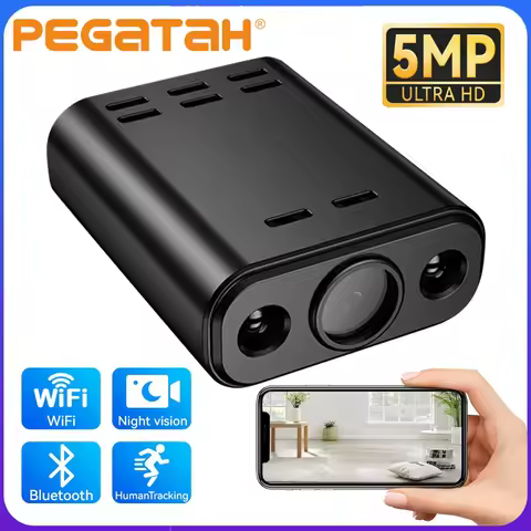 Mini Camera 5MP HD Built-in Battery Human Tracking IP Remote Monitoring Camcorders IR Night Vision B