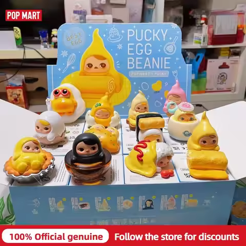 Genuine POPMART PUCKY Egg Beanie Series Blind Box Cute Trendy Anime Collectible Figurine Ornament Pr