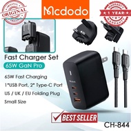 Mcdodo Mcdodo CH-844 65W Charger Set Fast Charging Charger Adaptor Set Universal Charger UK US EU Un