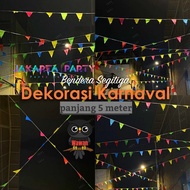 Carnival flags / carnival flags / August flags / fabric string flags / colorful triangle flags