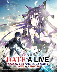 DATE A LIVE SEASON 1-4 (VOL. 1 - 46 END) + 2 OVA + 3 MOVIES DVD  + EXTRA GIFT