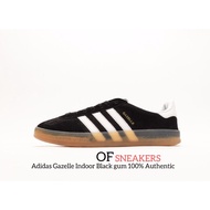 Adidas Gazelle Indoor Black gum Shoes 100% Authentic