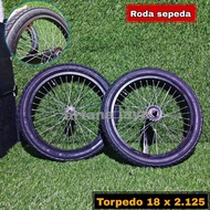 Bmx Bicycle wheel torpedo Brake 18 Already Installed Bicycle Tires 18x2.125 swallow /wheel set 18/ Bicycle Rims 18 Already Assembled