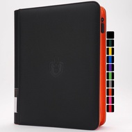 Mu-SV 540 Pocket Card Binder Label Design 9 Pocket Trading Card Zipper Binder Ringless Side Loading 