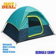 Double Layer Camping Tent 4 person Khemah Camping 4 Orang Outdoor Tent Waterproof