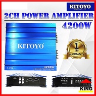 Kitoyo Power Amplifier Car 2 Channel Amp 4200W Car Power Amp 4200 Watt 2 CH Car Amplifier Car Speake