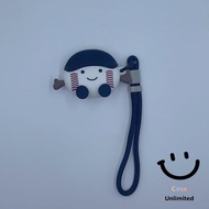 For GOOJODOQ J201 J206 J228 J229 Earphone Case&Lanyard Black tennis pattern