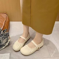mary jane shoes women shoes Soft Sole French Mary Jane Shoes Low Heel Matching Skirt