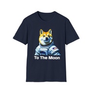 Doge Astronaut To The Moon Crewneck Softstyle T-Shirt | Dogecoin