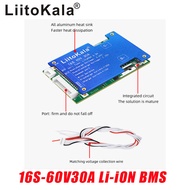LIitoKala 16S-60V30A-BMS Lithium polymer battery BMS 3.7V Same port PCM 60V 20Ah li-ion battery pack