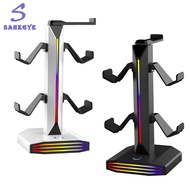 Headphone Stand for Desk Gaming Headset Holder and Controller Stand RGB Earphone Rack for PC Console