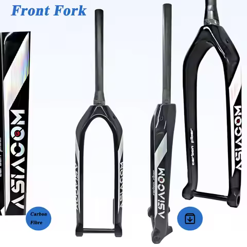 ASIACOM Boost MTB Thru Axle 15*110mm,Semi-internal Routing, Bike Fork Straight Taper Rigid Front For