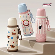 ROWAN1 Thermal Cup, with Straw 500ml Insulated Cup,  Large Capacity Cartoon Aquaflask Tumbler Straw 