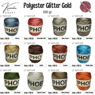 Polyester Glitter Gold d27 Phoenix Knitting Yarn/ (PGG)