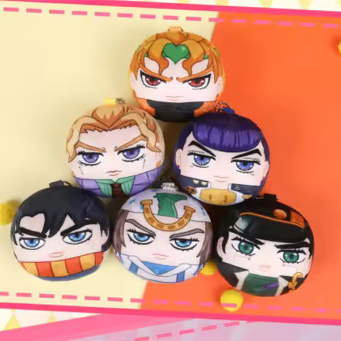 JoJo's Bizarre Adventure Kujo Jotaro Plush Keychain Cosplay Anime Accessories Cosplay Pendant Badge