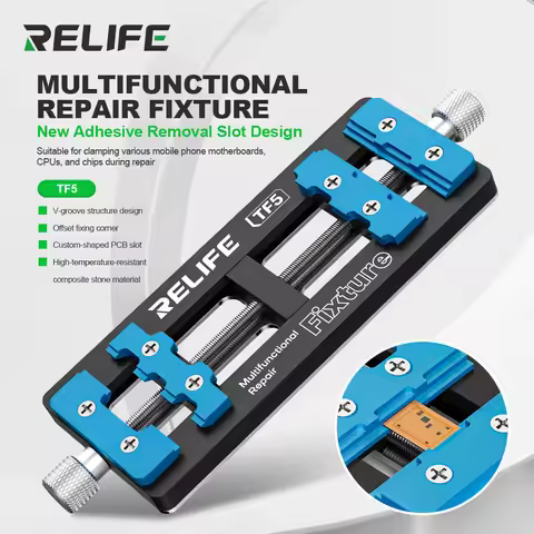 RELIFE TF5 Motherboard Repair Fixture Jig High Temp Resistant For Phone PCB CPU Chip Holder with Adh