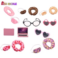 Hot1 Set Multicolor U Shaped Pillow Eye Mask Glasses Mini Imitation Pink Folded Notebook For 43Cm New Baby Born Toys Accessories