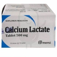 Calcium Lactate Mersi 500 Mg 1strip/ 10 Tablet