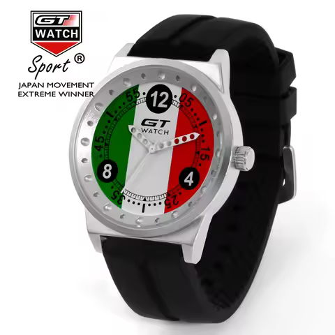 GT Watch Men Italy Flag F1 Sport Watch Mens Watches Top Brand Luxury Men's Watch Clock reloj hombre