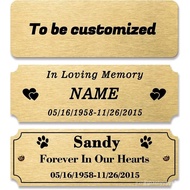 Personalized Engraved Name Plate, Brushed Solid Brass Frame Plaque with Adhesive Backing or Screws f