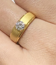 แหวนทองเพชรswiss ขนาด4mm. สวยเรียบหรู แหวนทอง2สลึง แหวนเพชร แหวนทองปลอม 0102