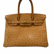 HERMES 愛馬仕 BIRKIN 30 手拿包 駱駝皮 金棕色 金釦