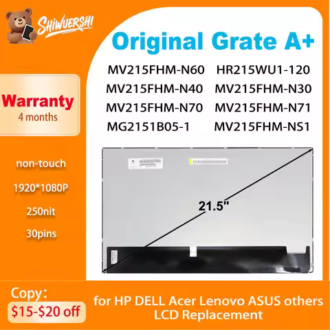 Original New 21.5" LCD MV215FHM N60 HR215WU1 120 MV215FHM N40 MV215FHM N30 MV215FHM N70 MV215FHM N71
