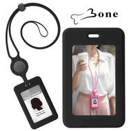 ＜905＞[Bone-RFID] ที่ห้อยบัตรพนักงาน พร้อมสายคล้องคอ : ซิลิโคน / มี RFID สแกนบัตรได้ทั้งสองด้าน / ใส่