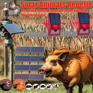 【Malaysia Spot】Ultrasonic Animal  Wild boars Repellent Solar Sound & Light Siren Strobe Alarm Wild b