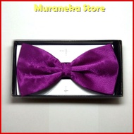 UNGU Purple Bow Tie Purple Plain Men's Ribbon Bow Tie Party violet Men's Bride Wedding Set