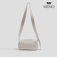 Memo Adjustable Sling Bag With Flap For Men (Cream)