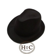 -Houseofcuff Fedora Hat BLACK FEDORA HAT LAKEN