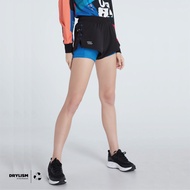 UNBOUND 16 DOTS SHORTS  กางเกงขาสั้นสีดำ กางเกงกีฬาหญิง กางกางวิ่ง ร้อยเชือกด้านข้าง มีกางเกงด้านใน 