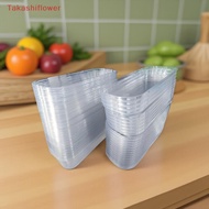 (Takashiflower) 50Pcs Clear Rectangle Dessert Container 280ml Rectangle Cake Container Loaf Deli Con