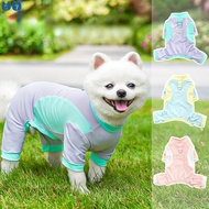 Mesh Dog Clothes Summer Thin Sun Protection Puppy Jumpsuit Onesie 4-Legs Hoodie Pajamas For Small Do