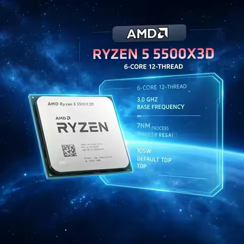 AMD R5 5500X3D Ryzen 5 5500X3D Budget 3D V Cache Gaming CPU 6 Core 12 Thread AM4 Desktop Processor N