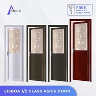 Asics Aluminium Door LISBOA 1/2 Glass - Pintu kamar mandi / Stainless
