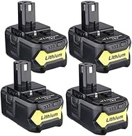 4Pack 5Ah Battery，Replace Compatible For Ryobi 18V Lithium Battery ，P102 P105 P107 P122 P108 Battery
