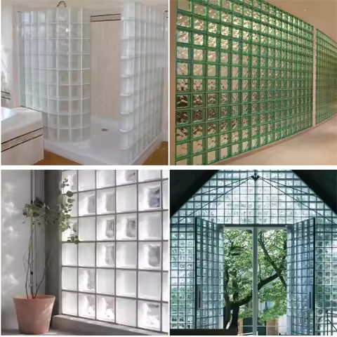 Hollow Glass Brick Curtain Wall Glass Partition Shower Partition Crystal Glass Block
