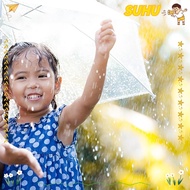 SUHU Automatic Folding Umbrella, Transparent 3-fold Transparent Umbrella, Portable Folding Automatic