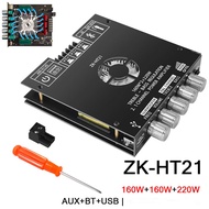 ZK-HT21  Tda7498E 160Wx2+220W+12V Bluetooth Speaker Amplifier Module Digital Subwoofer Amplifier Blu