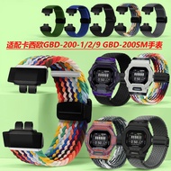 Magnetic metal buckle For Casio g-shock 3506 GBD-200SM GBD-200 nylon canvas Modified Watch Strap Gbd