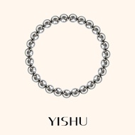 YISHU | Akoya Silver Grey Pearl Bracelet Elastic Rope