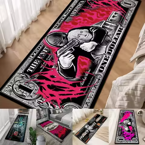 US Dollar Print Kitchen Mat Washington Being Held Hostage American Currency Design Carpet for Home L