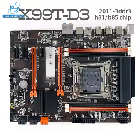 New X99T-D3 2011-3 Main Board Desktop ECC Server DDR3 E5 2678V3 V4