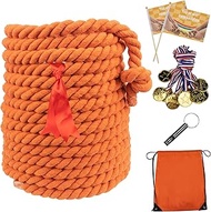 MrCarbon 40FT Tug of War Rope with Flag,Field Day Games for Adults, Kids and Friends.Outdoor Games,F